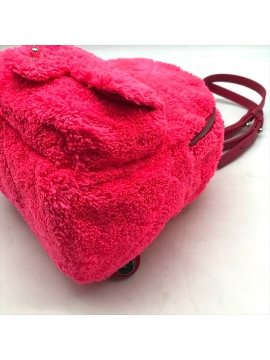 Chanel CC Logo Turnlock Quilted Pile Mini Chain Pack Backpack Pink main image 10